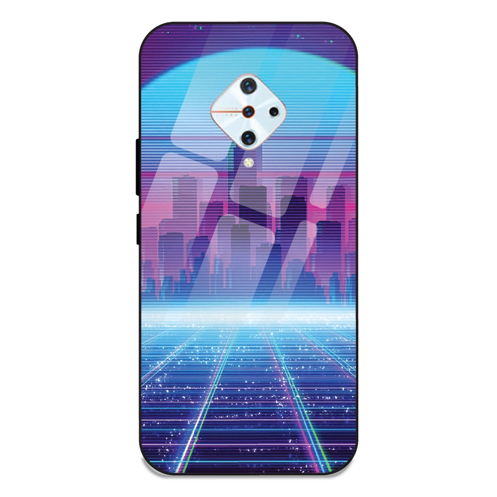 Cityscape Synthwave - Glass Case For Vivo S1 Pro