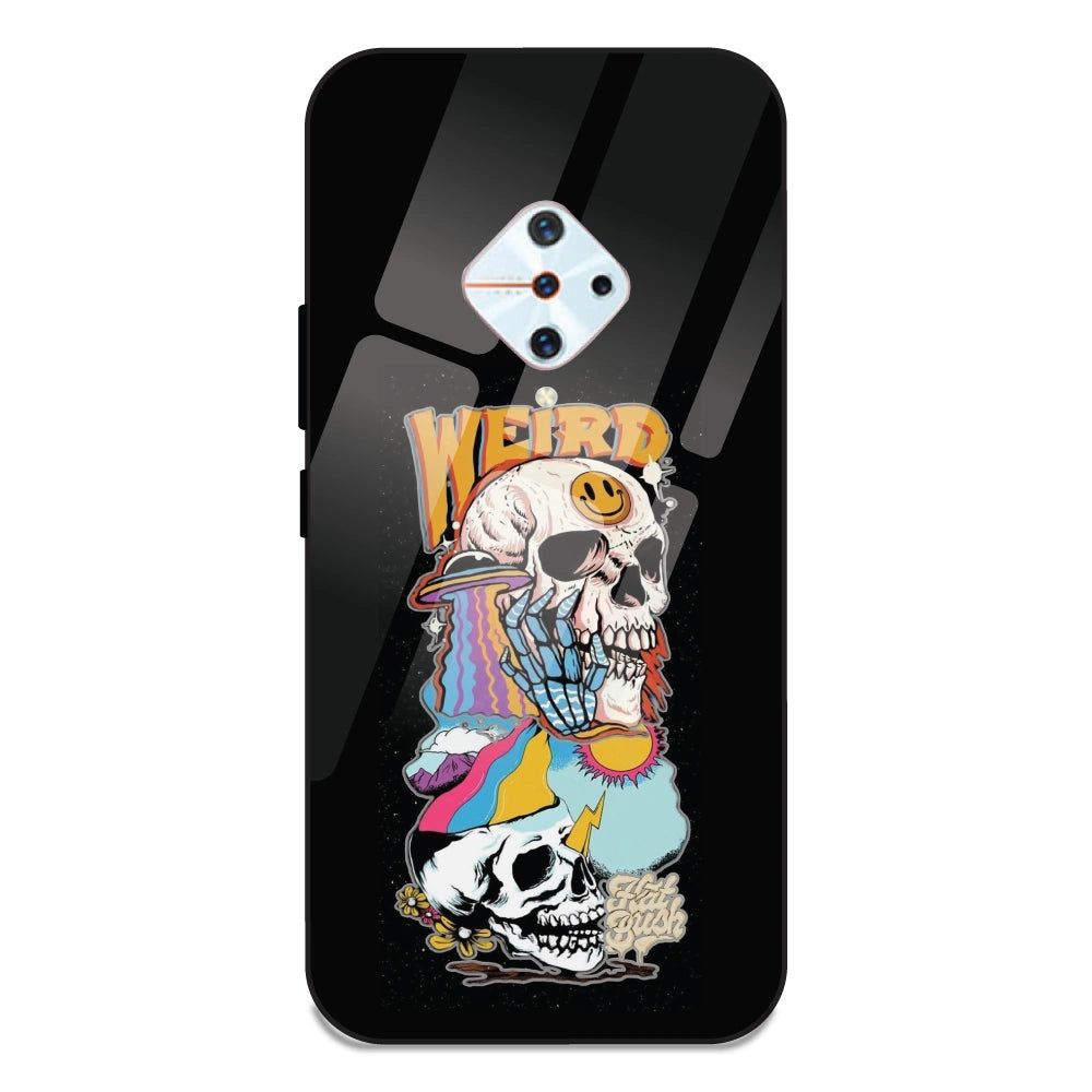 Weird Skull Graffiti - Glass Case For Vivo S1 Pro