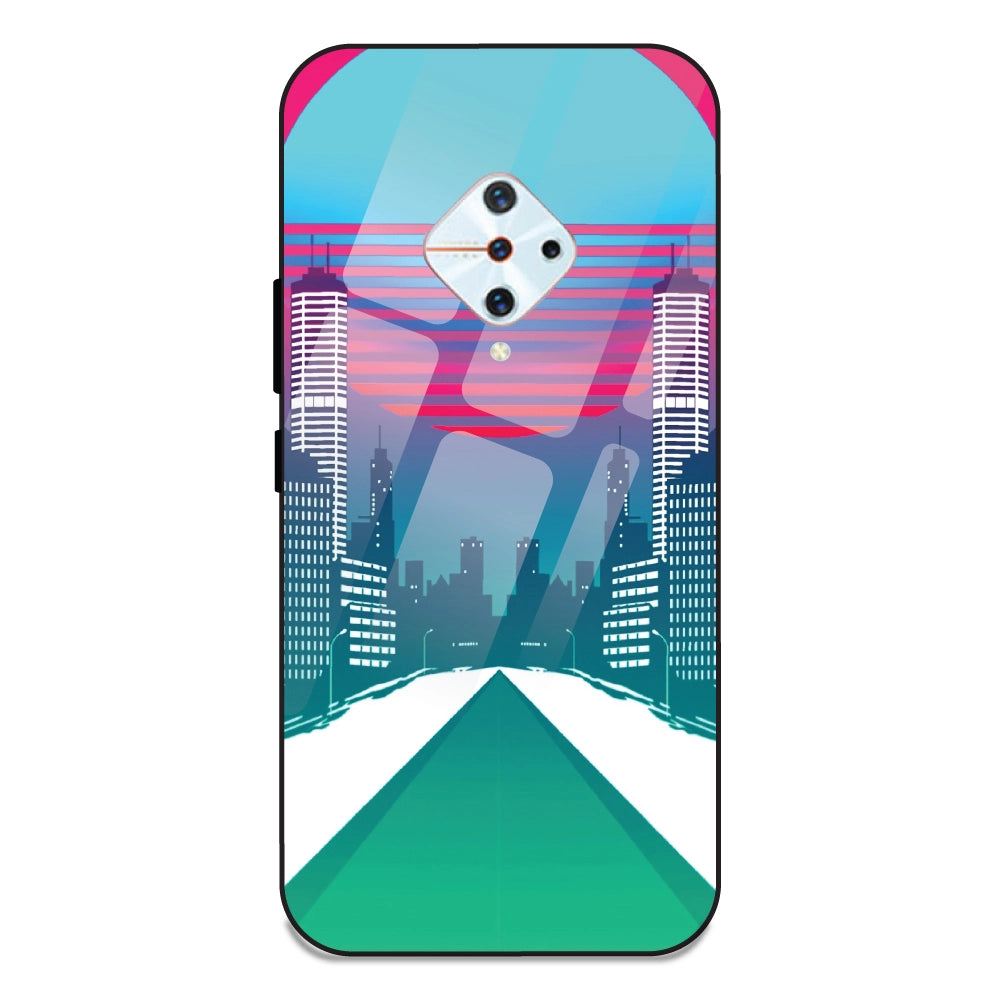 Citylight Synthwave - Glass Case For Vivo S1 Pro