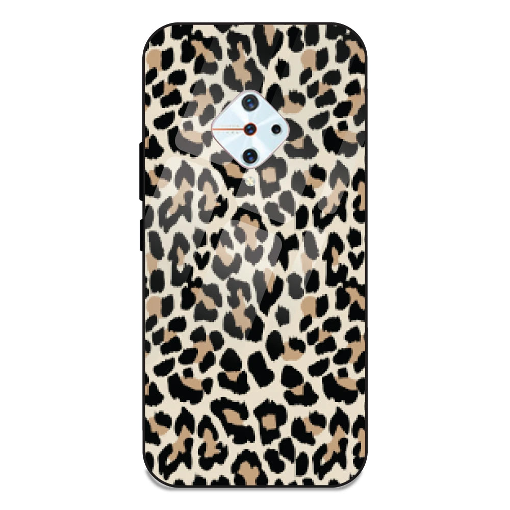 Leopard Print - Glass Case For Vivo S1 Pro