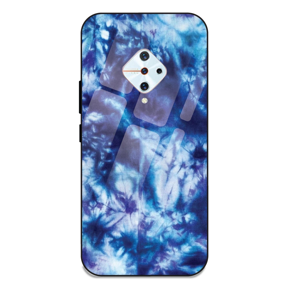 Dark Blue Tie Dye - Glass Case For Vivo S1 Pro