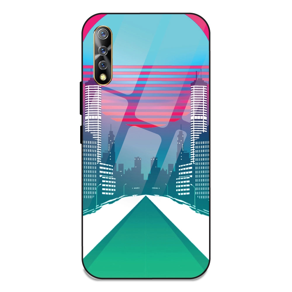 Citylight Synthwave - Glass Case For Vivo S1