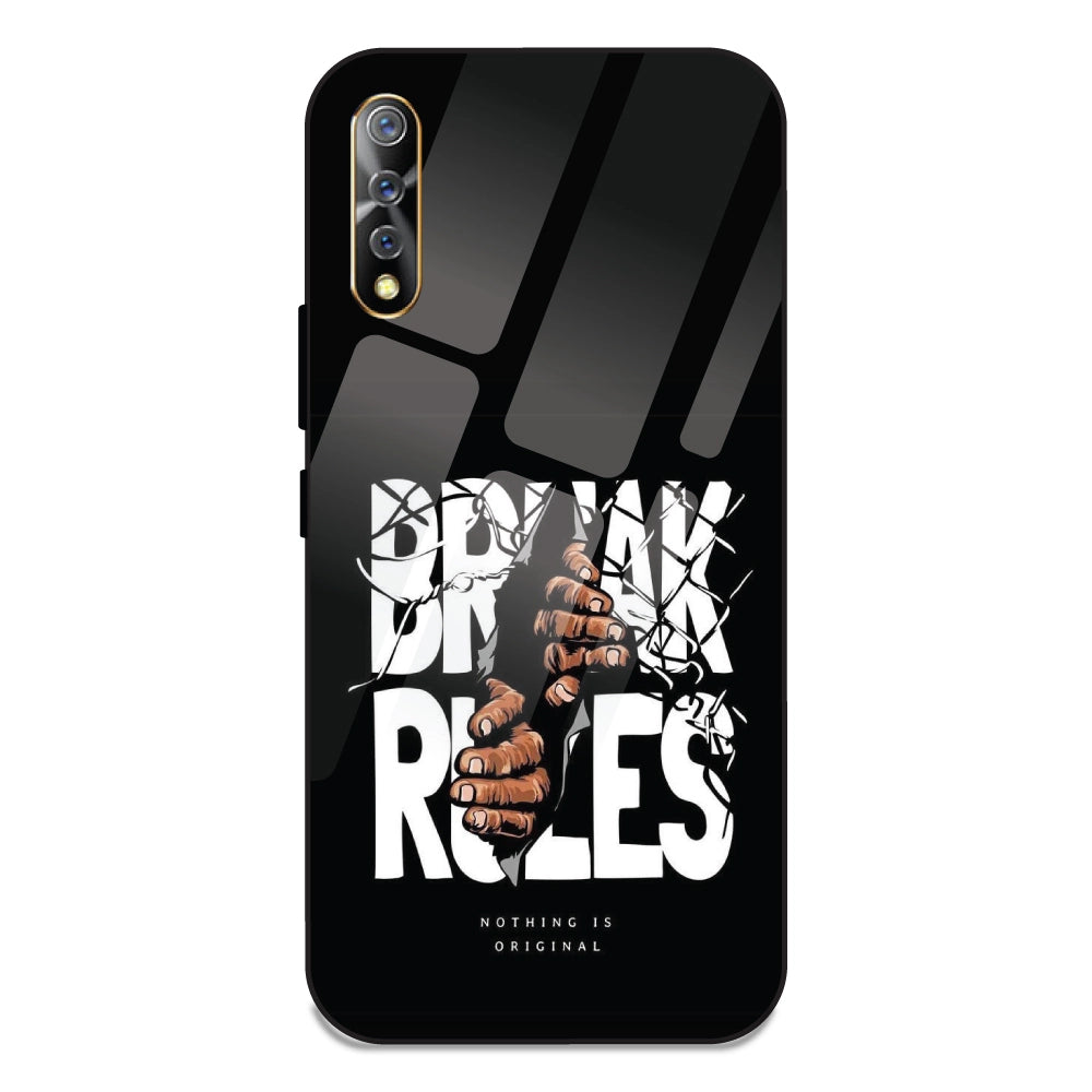 Break Rules - Glass Case For Vivo S1