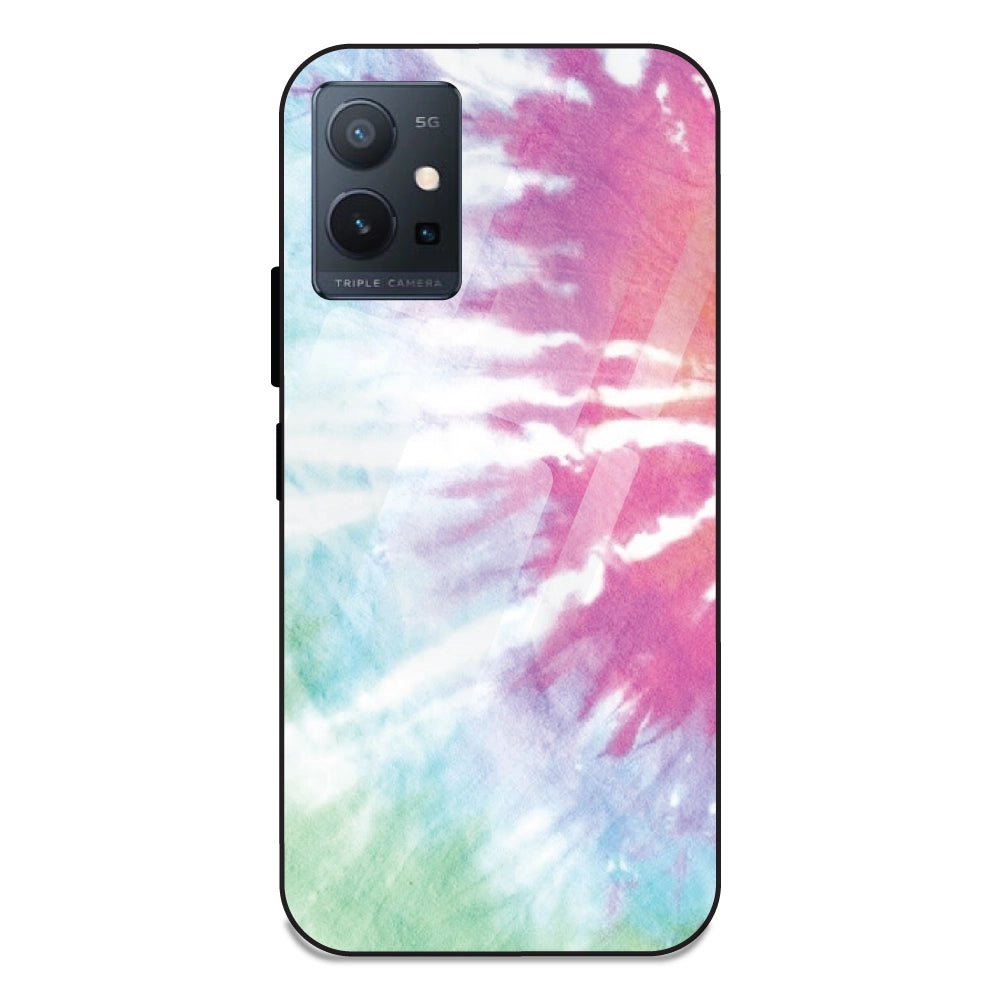 3 Color Tie Die - Glass Case For Vivo T1 5G