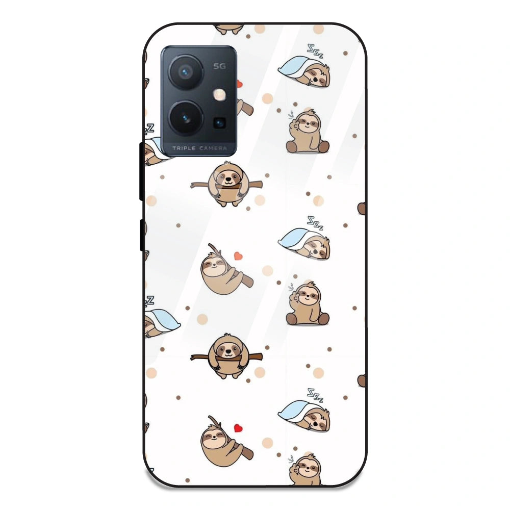 Sloths - Glass Case For Vivo T1 5G