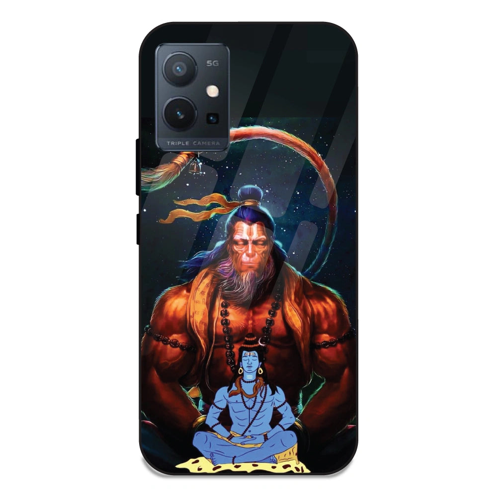Lord Shiva & Lord Hanuman - Glass Case For Vivo T1 5G
