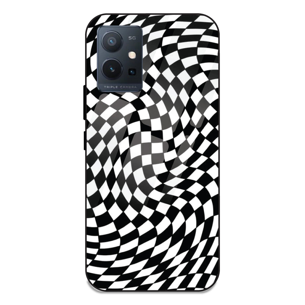 Checks - Glass Case For Vivo T1 5G