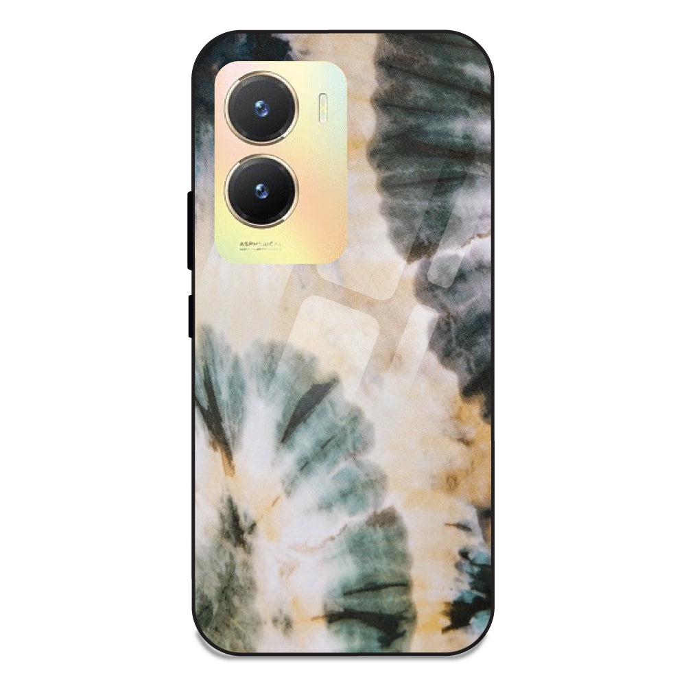 Black and Gold - Glass Case For Vivo T2X