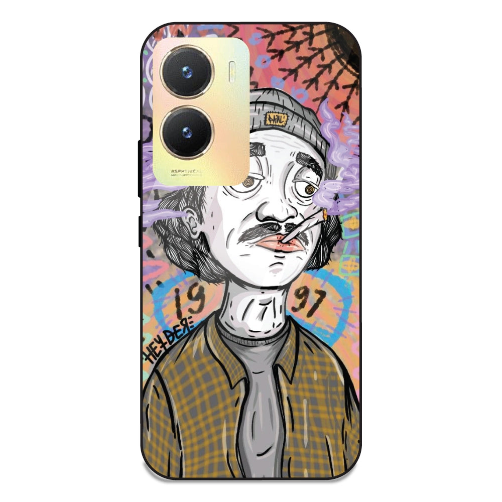 A Smoking Portrait - Glass Case For Vivo T2X