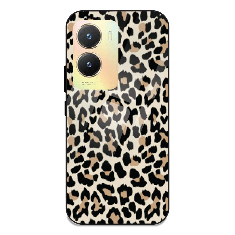 Leopard Print - Glass Case For Vivo T2X