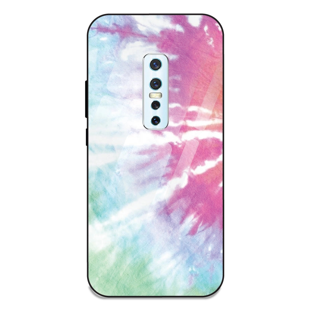 3 Color Tie Die - Glass Case For Vivo V17 Pro