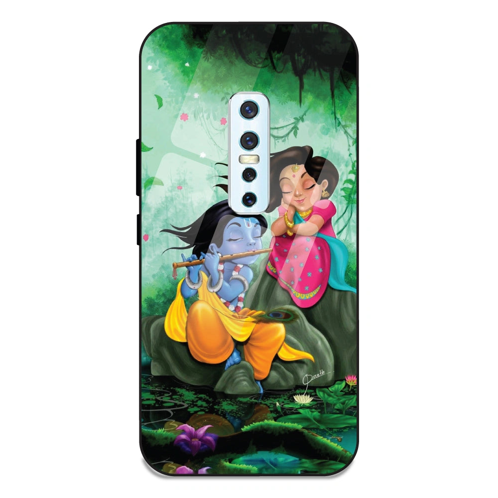 Radha Krishna - Glass Case For Vivo V17 Pro