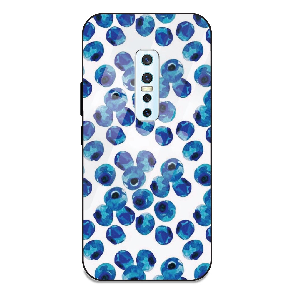 Blueberries - Glass Case For Vivo V17 Pro