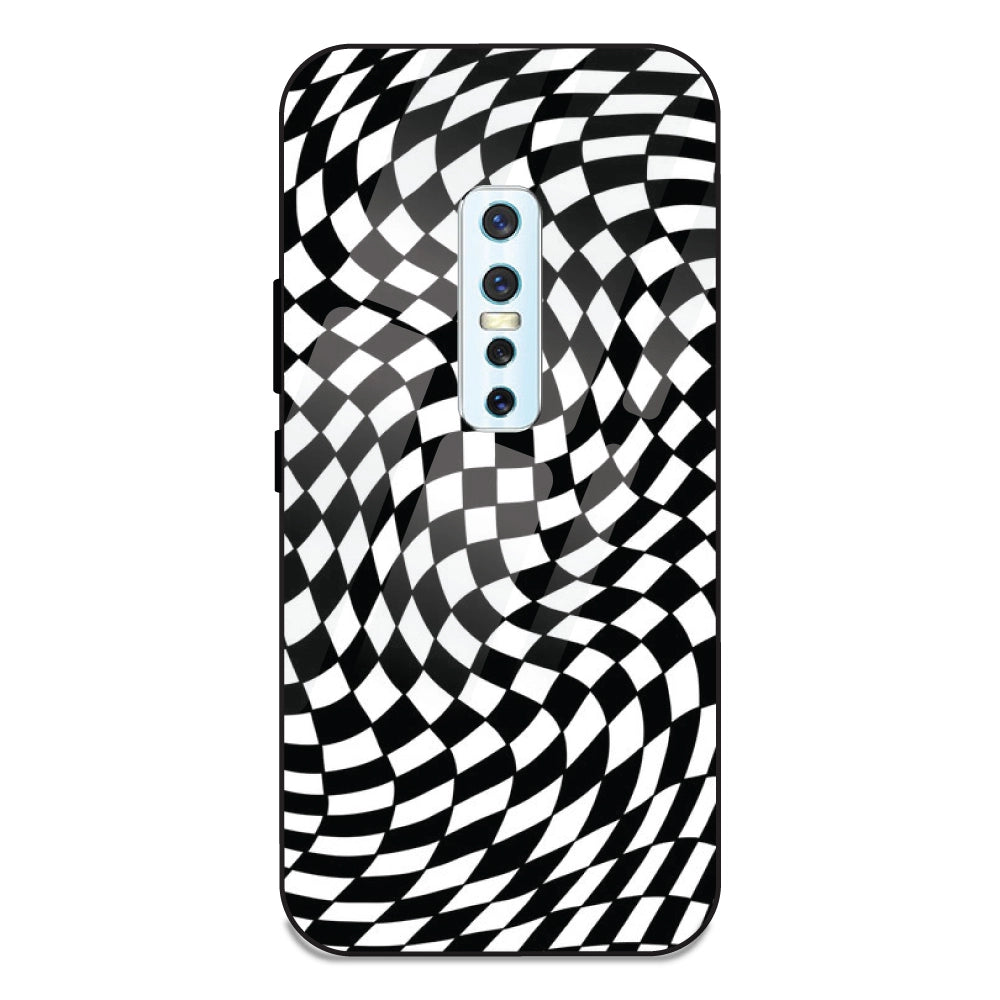 Checks - Glass Case For Vivo V17 Pro