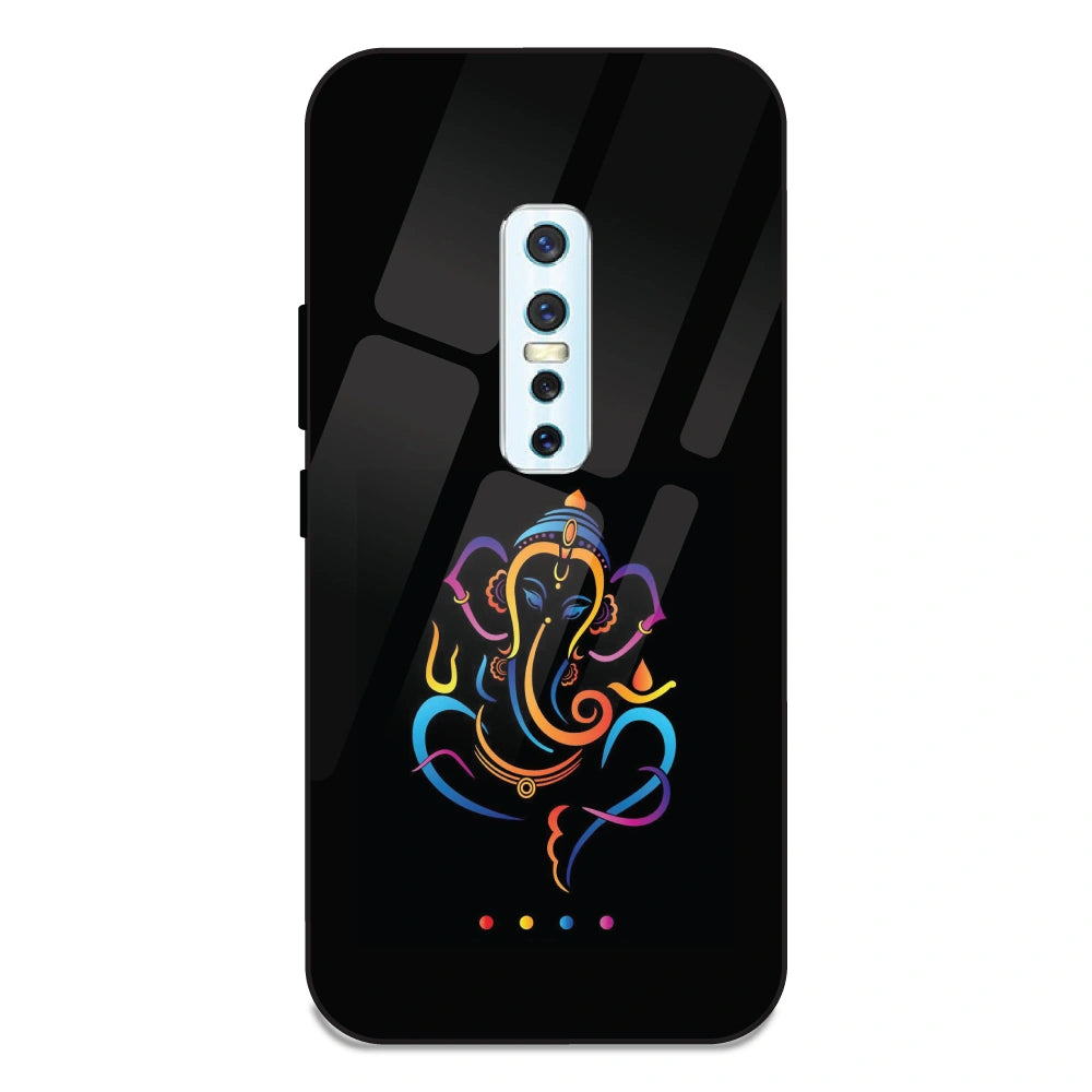Lord Ganpati - Glass Case For Vivo V17 Pro