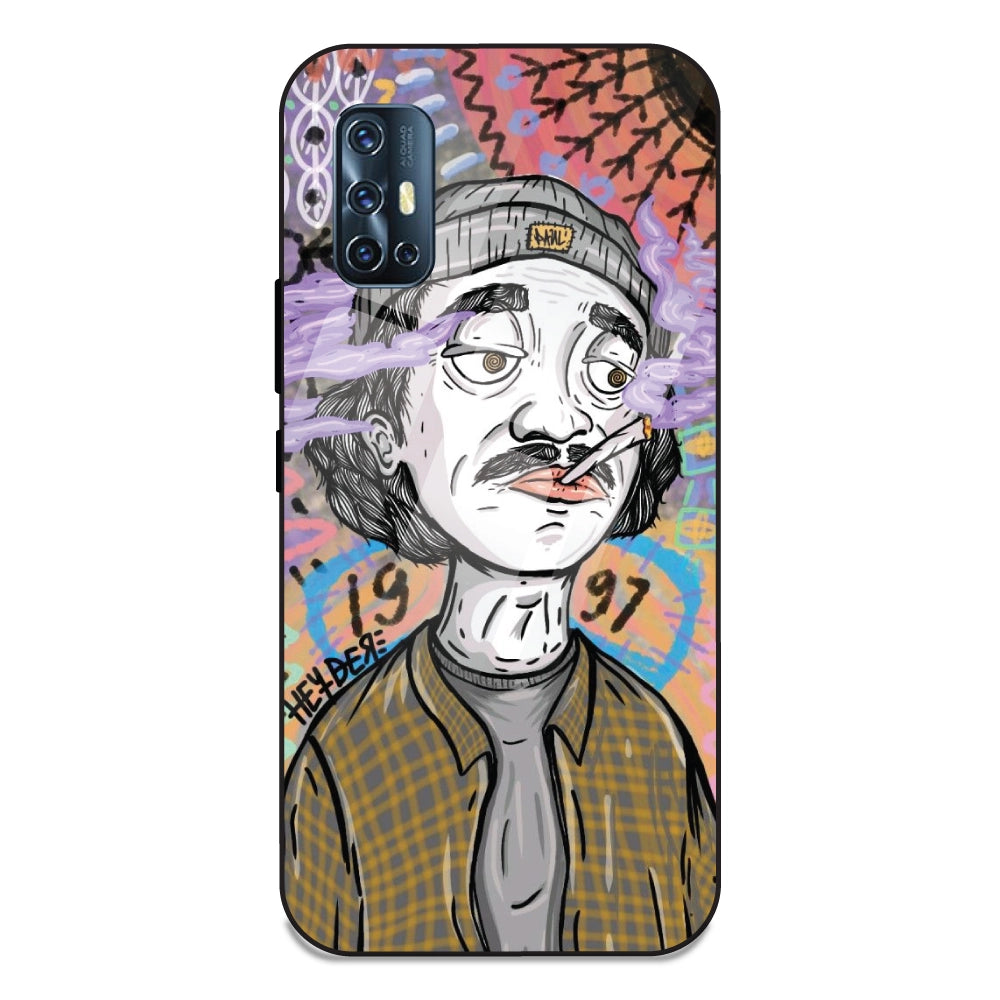 A Smoking Portrait - Glass Case For Vivo V17