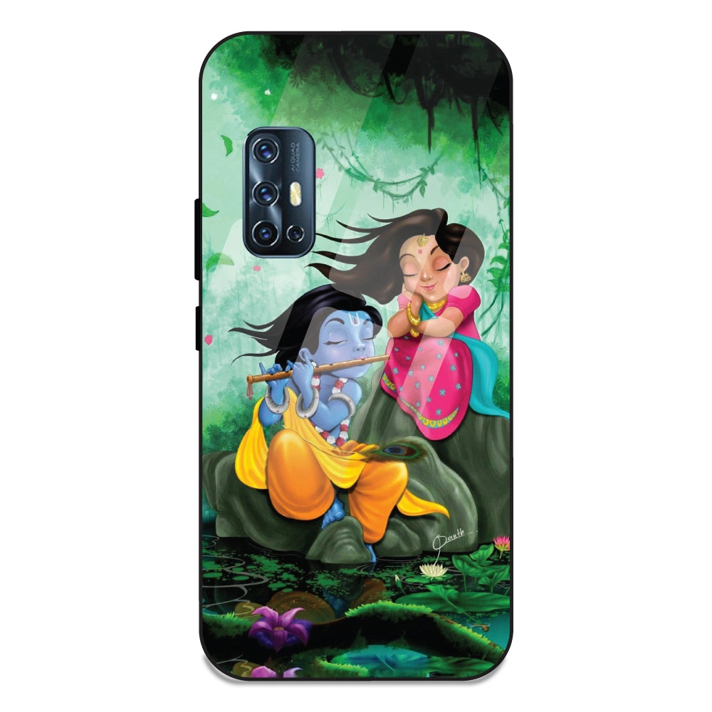 Radha Krishna - Glass Case For Vivo V17