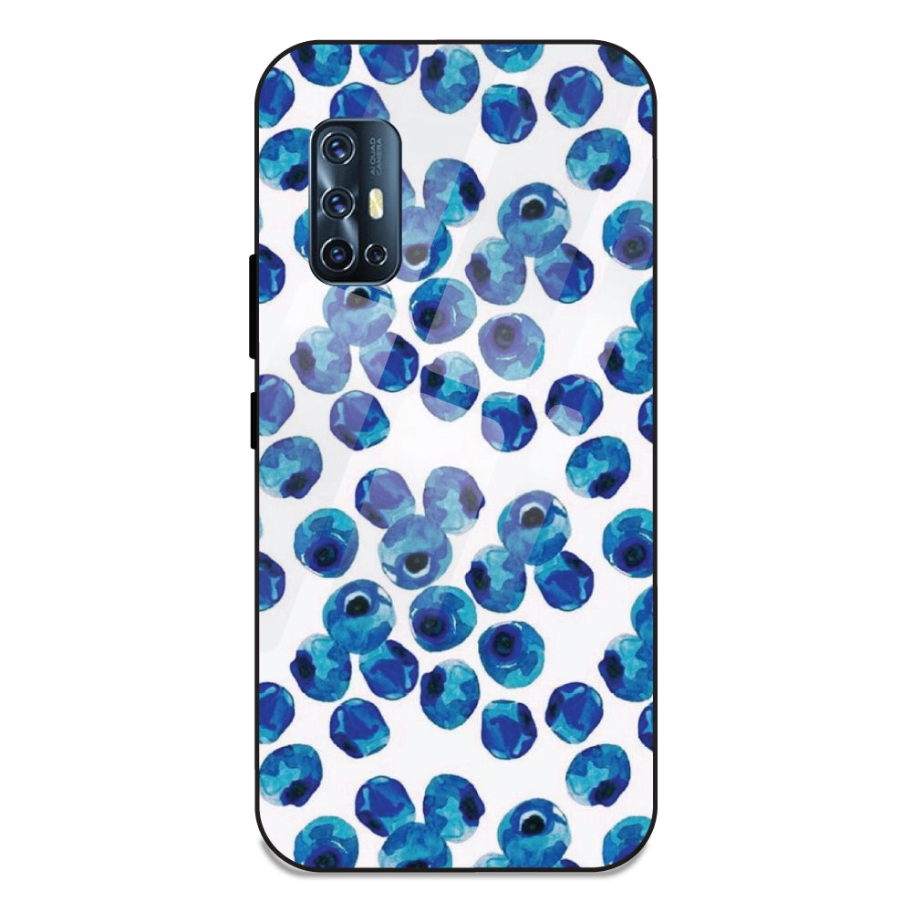 Blueberries - Glass Case For Vivo V17