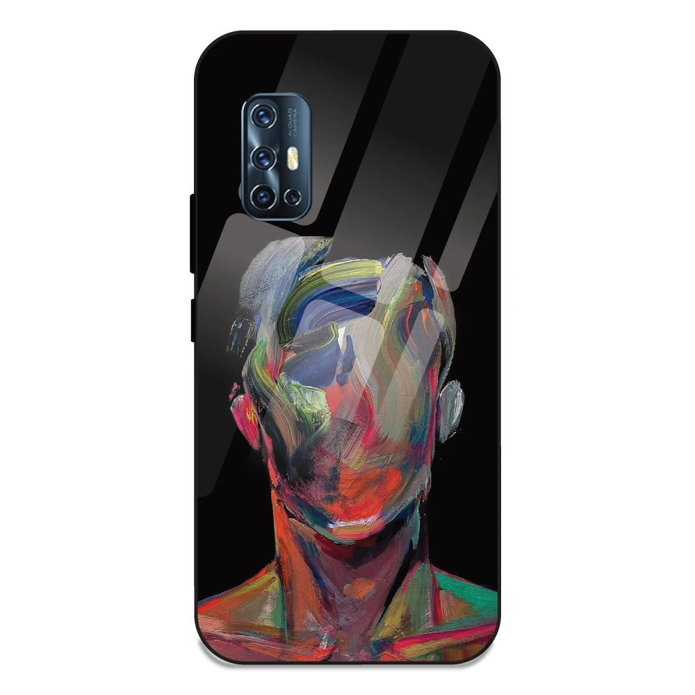 Face Oil Painting - Glass Case For Vivo V17