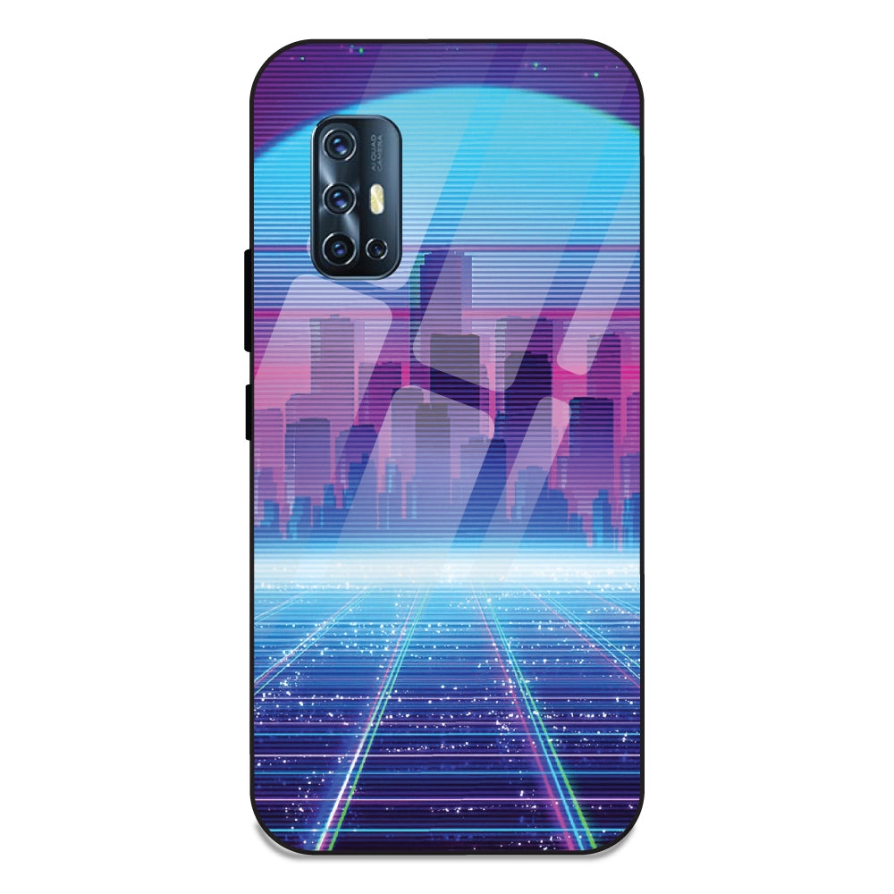 Cityscape Synthwave - Glass Case For Vivo V17