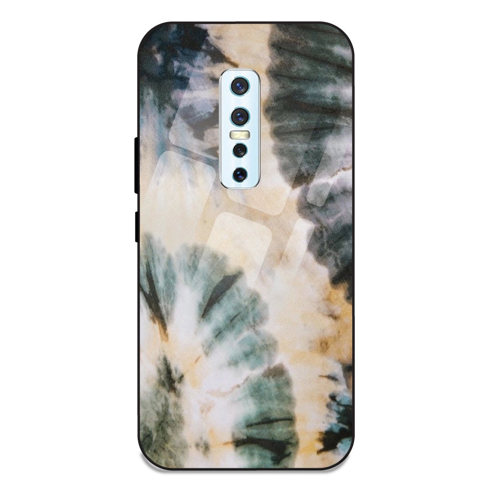 Black and Gold - Glass Case For Vivo V17 Pro