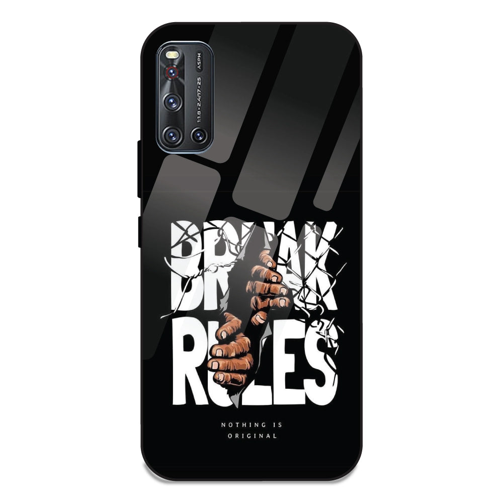 Break Rules - Glass Case For Vivo V19