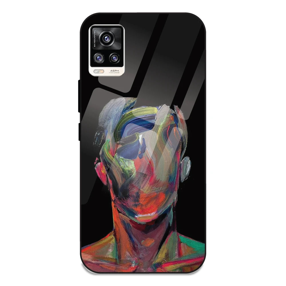 Face Oil Painting - Glass Case For Vivo V20