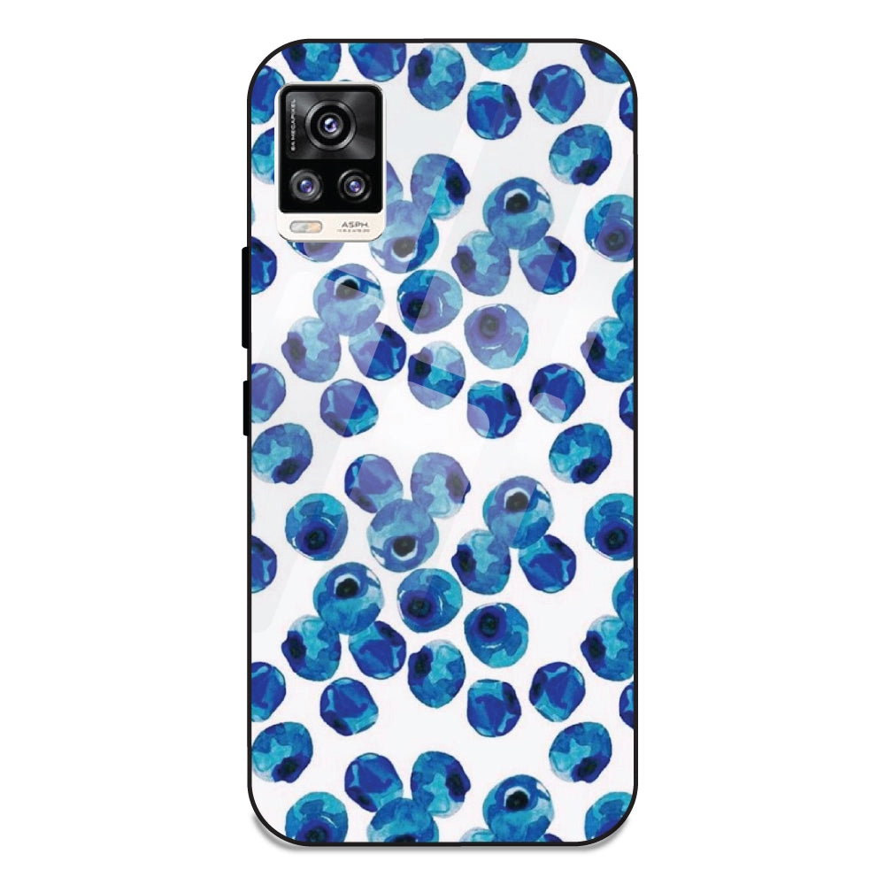 Blueberries - Glass Case For Vivo V20