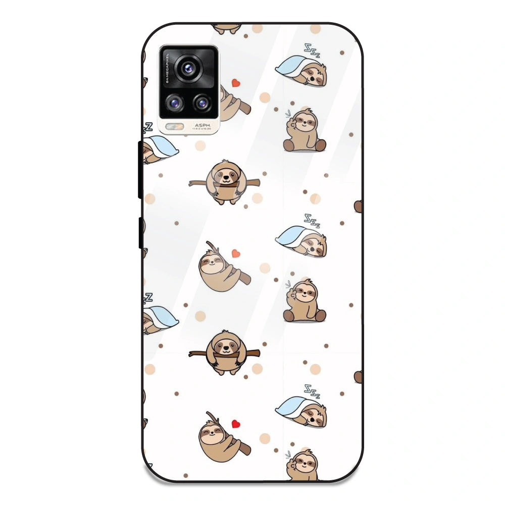 Sloths - Glass Case For Vivo V20