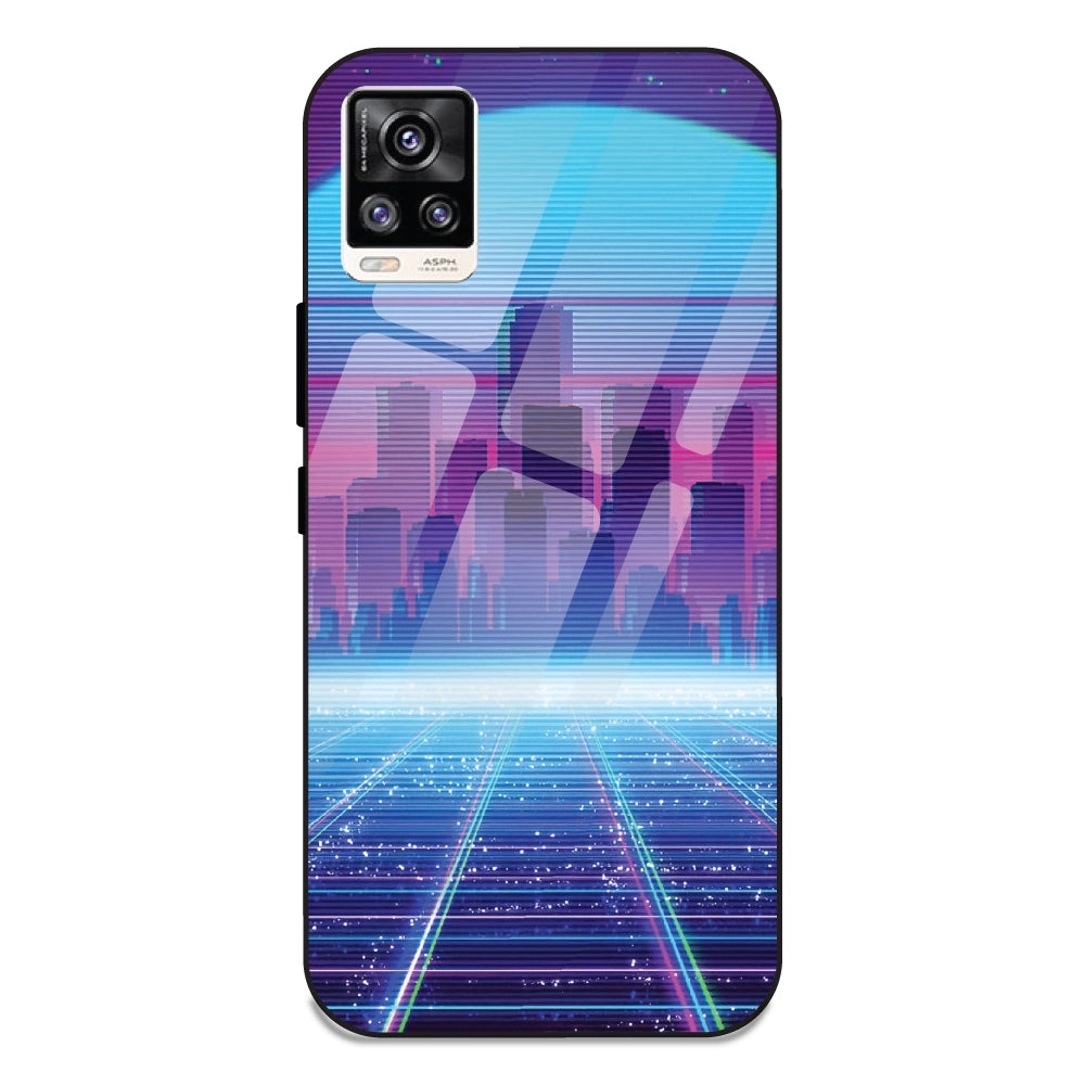 Cityscape Synthwave - Glass Case For Vivo V20