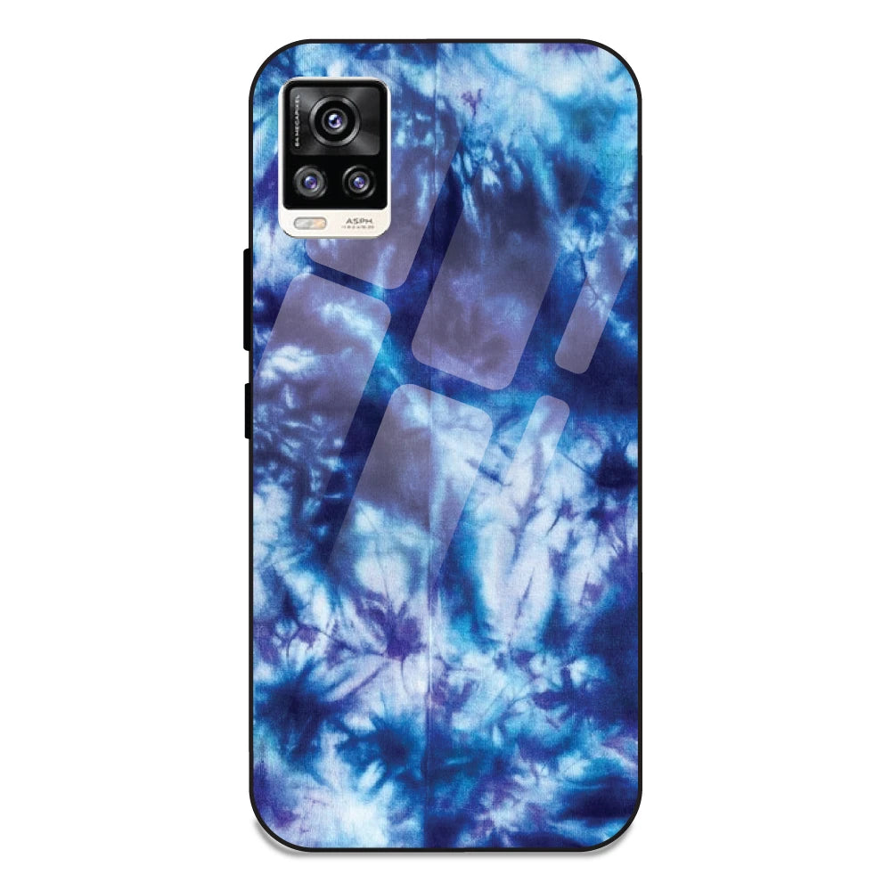 Dark Blue Tie Dye - Glass Case For Vivo V20