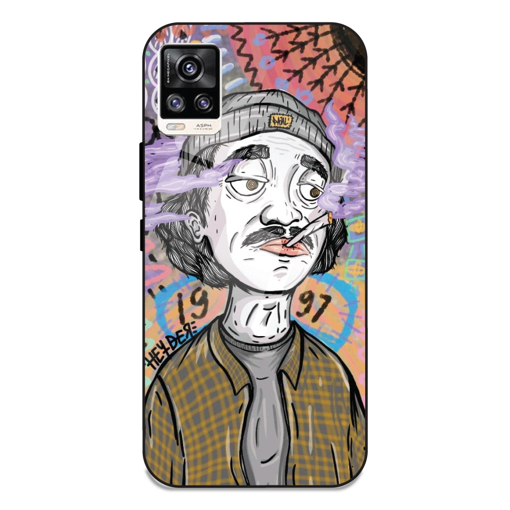 A Smoking Portrait - Glass Case For Vivo V20