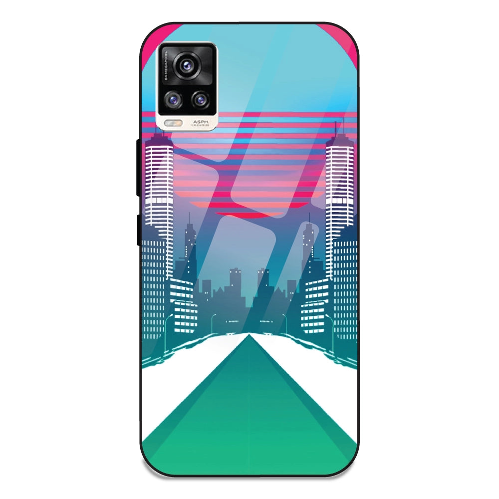 Citylight Synthwave - Glass Case For Vivo V20