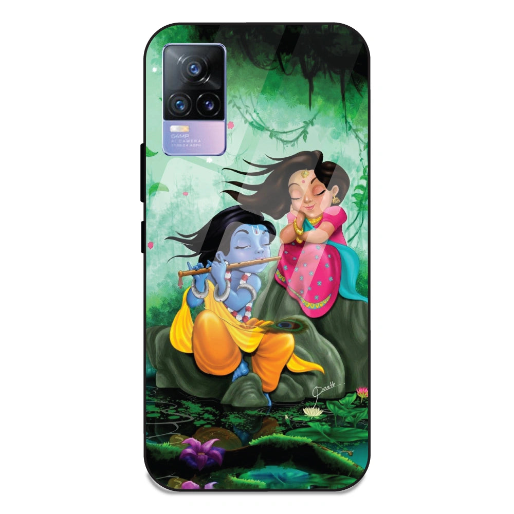 Radha Krishna - Glass Case For Vivo V21E 4G