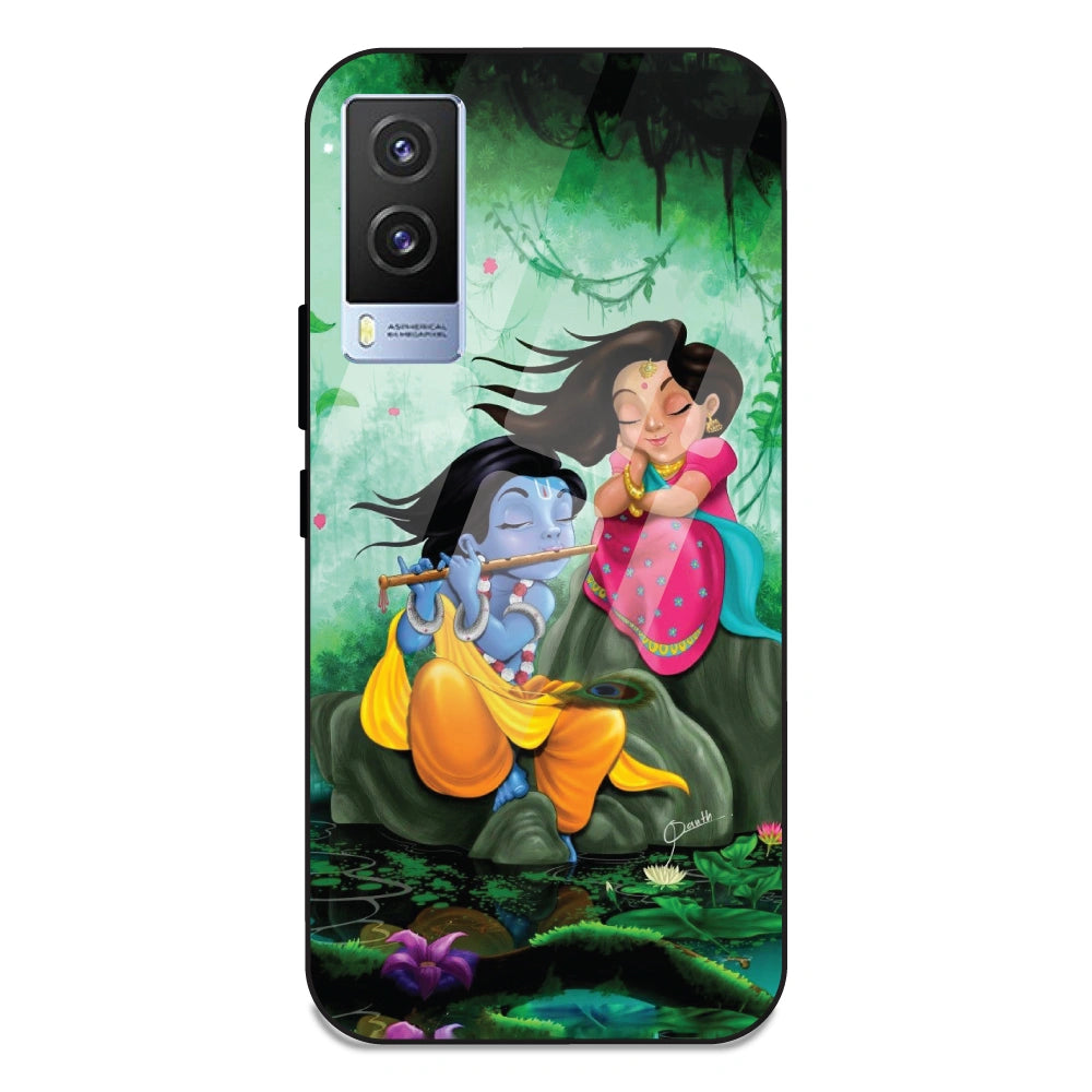 Radha Krishna - Glass Case For Vivo V21E 5G