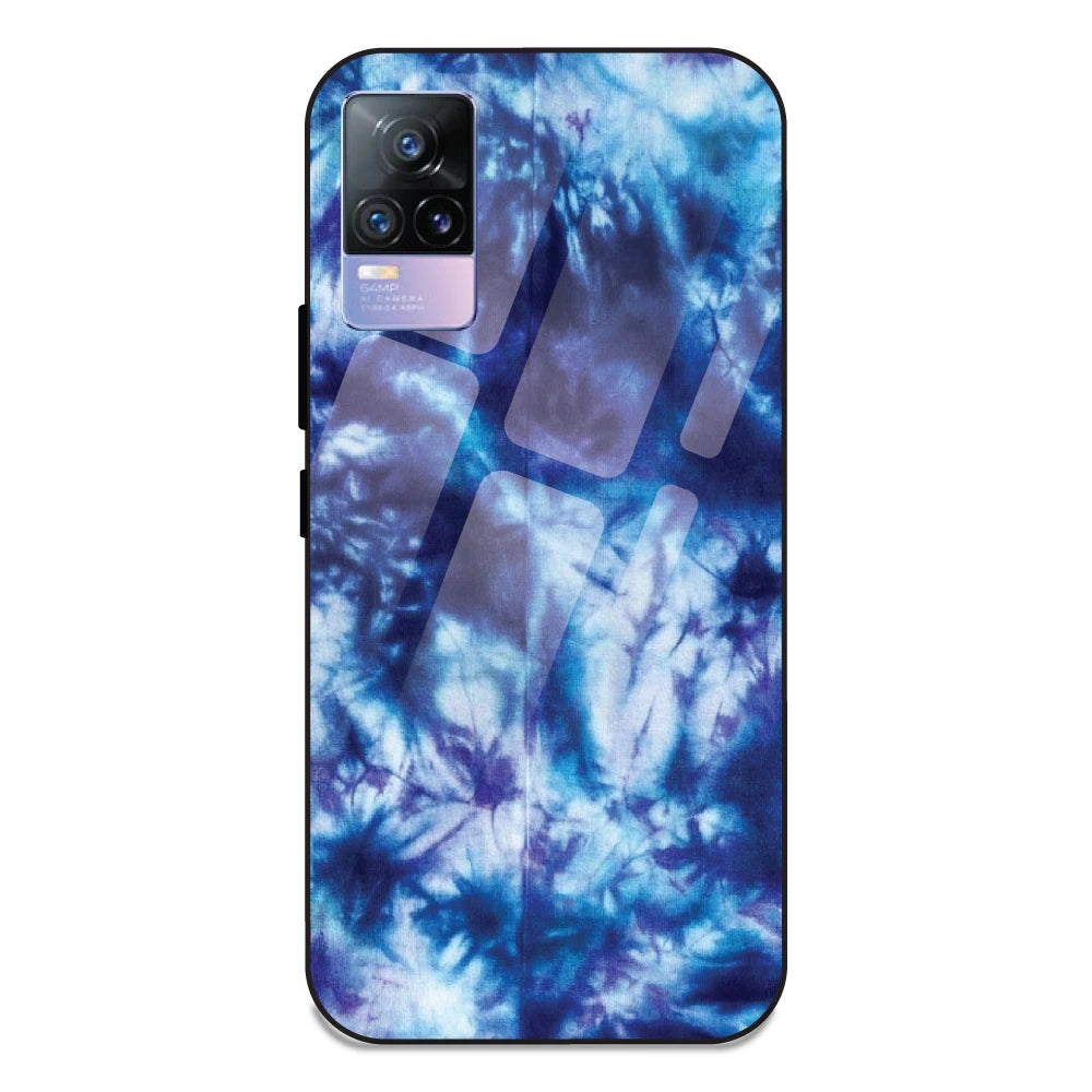 Dark Blue Tie Dye - Glass Case For Vivo V21E 4G