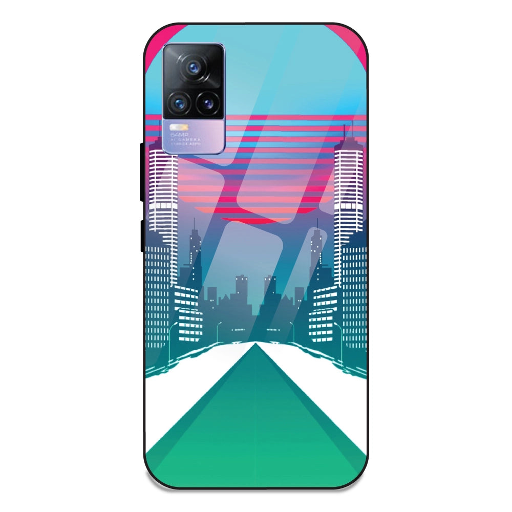 Citylight Synthwave - Glass Case For Vivo V21E 4G