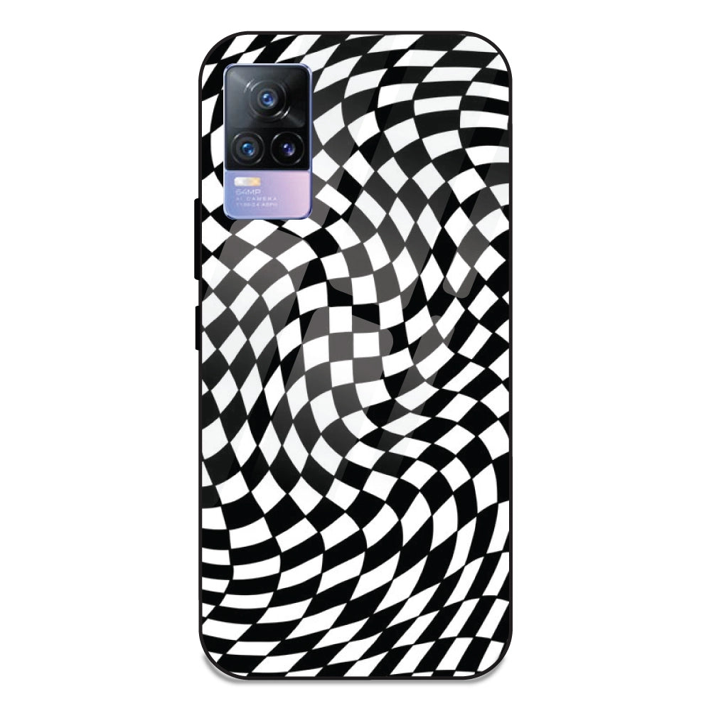 Checks - Glass Case For Vivo V21E 4G