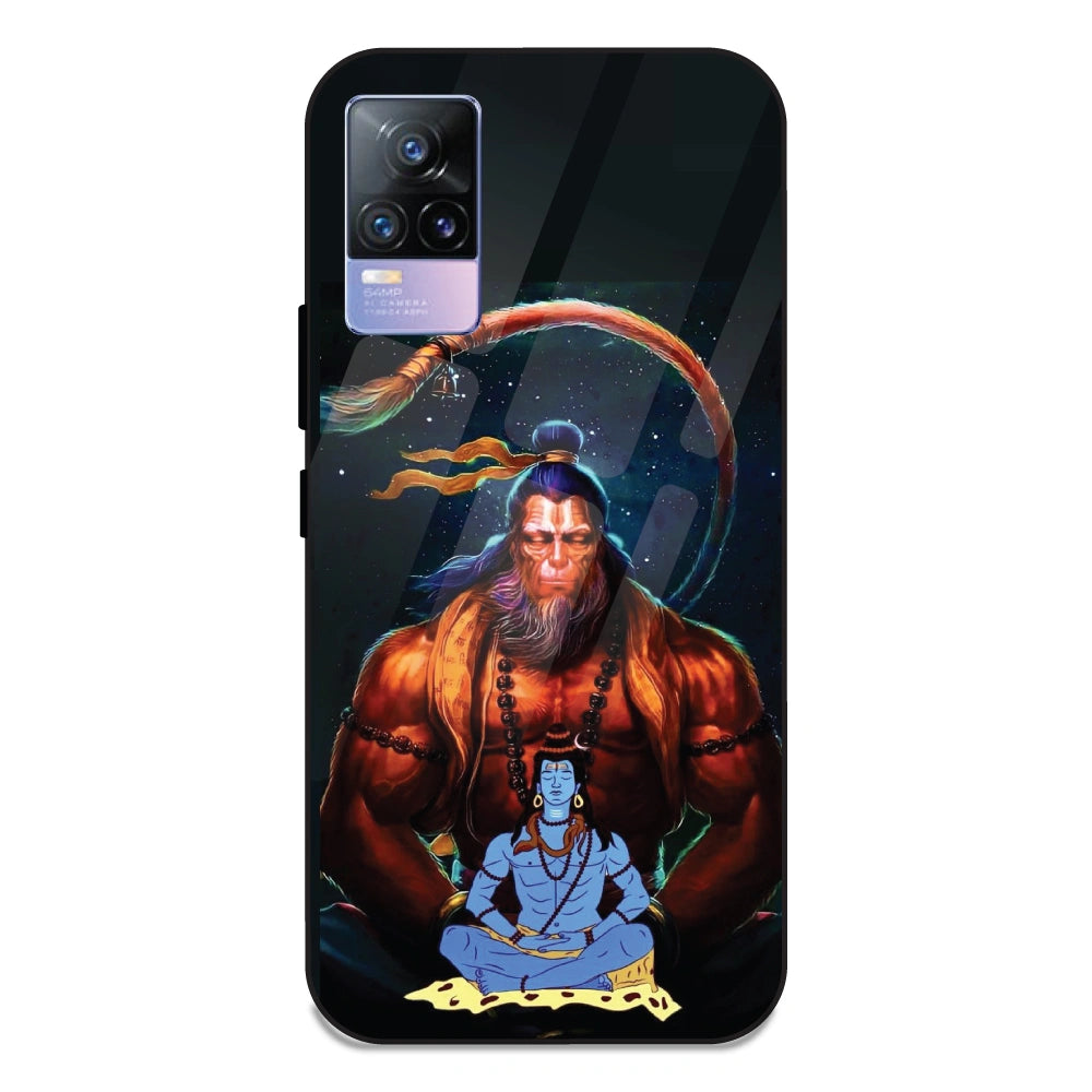 Lord Shiva & Lord Hanuman - Glass Case For Vivo V21E 4G