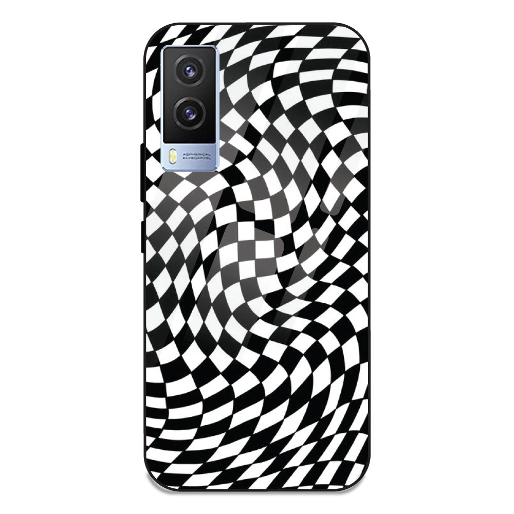 Checks - Glass Case For Vivo V21E 5G