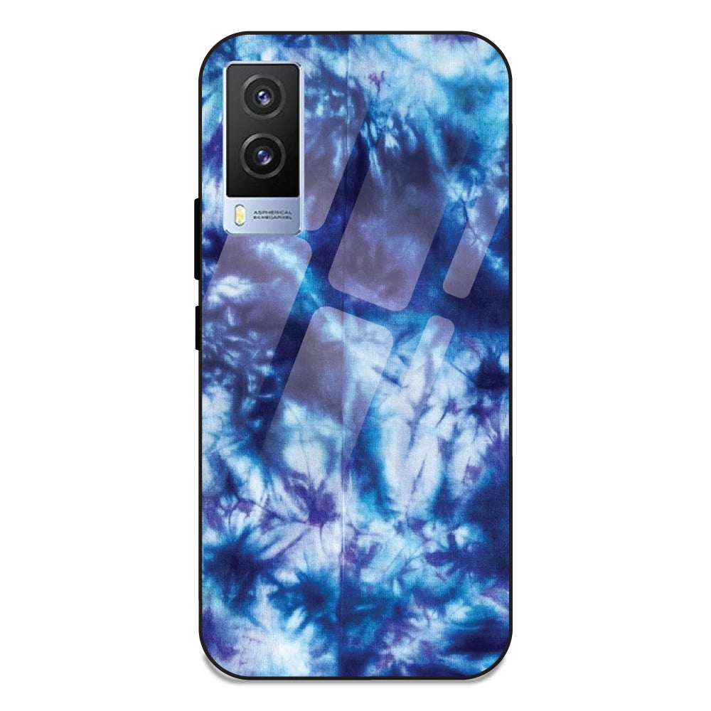 Dark Blue Tie Dye - Glass Case For Vivo V21E 5G