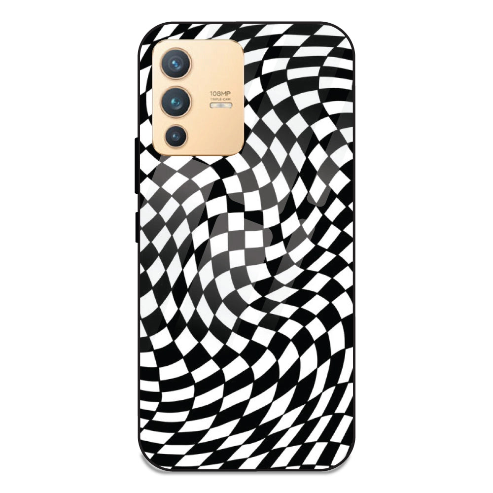 Checks - Glass Case For Vivo V23 Pro