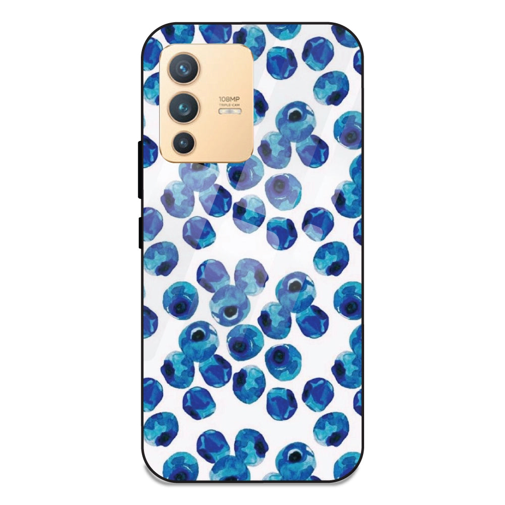 Blueberries - Glass Case For Vivo V23 Pro