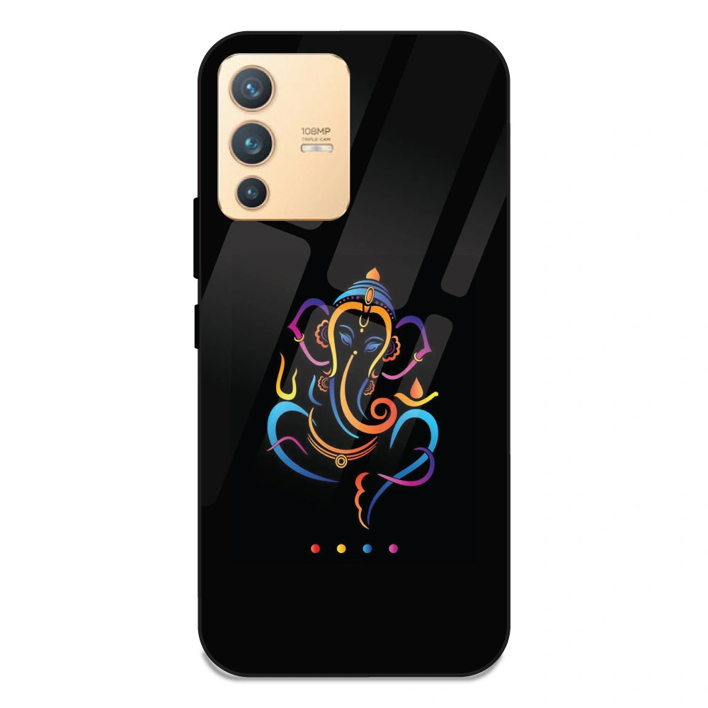 Lord Ganpati - Glass Case For Vivo V23 Pro
