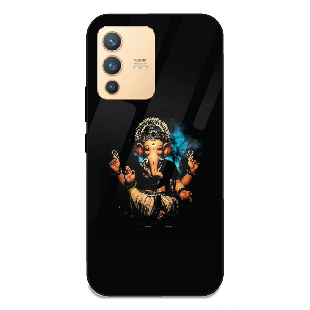 Lord Ganesh - Glass Case For Vivo V23 Pro