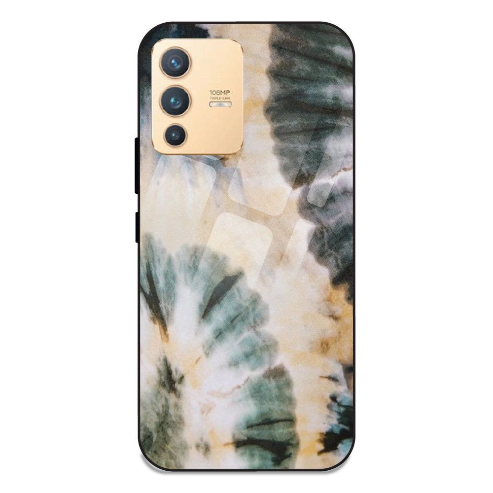 Black and Gold - Glass Case For Vivo V23 Pro