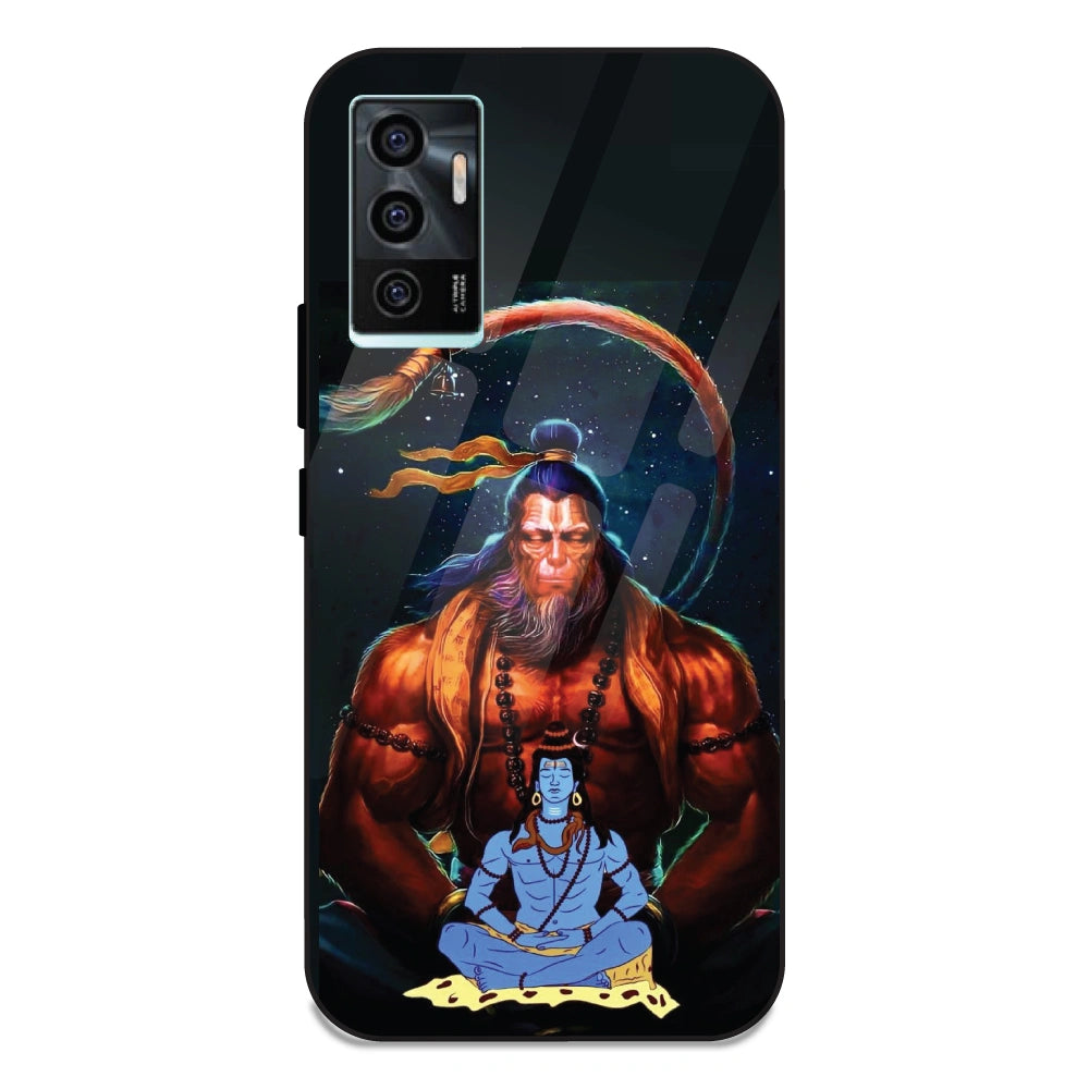 Lord Shiva & Lord Hanuman - Glass Case For Vivo V23E 5G