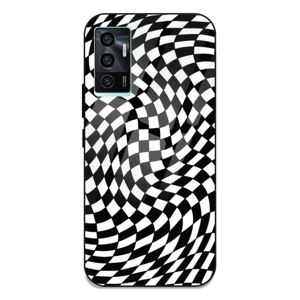 Checks - Glass Case For Vivo V23E 5G