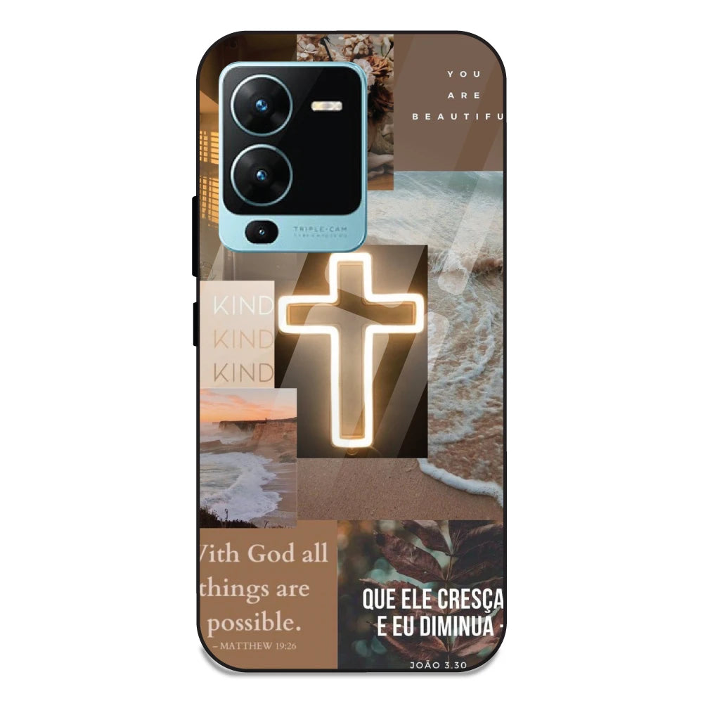 Jesus Son of God - Glass Case For Vivo V25 Pro