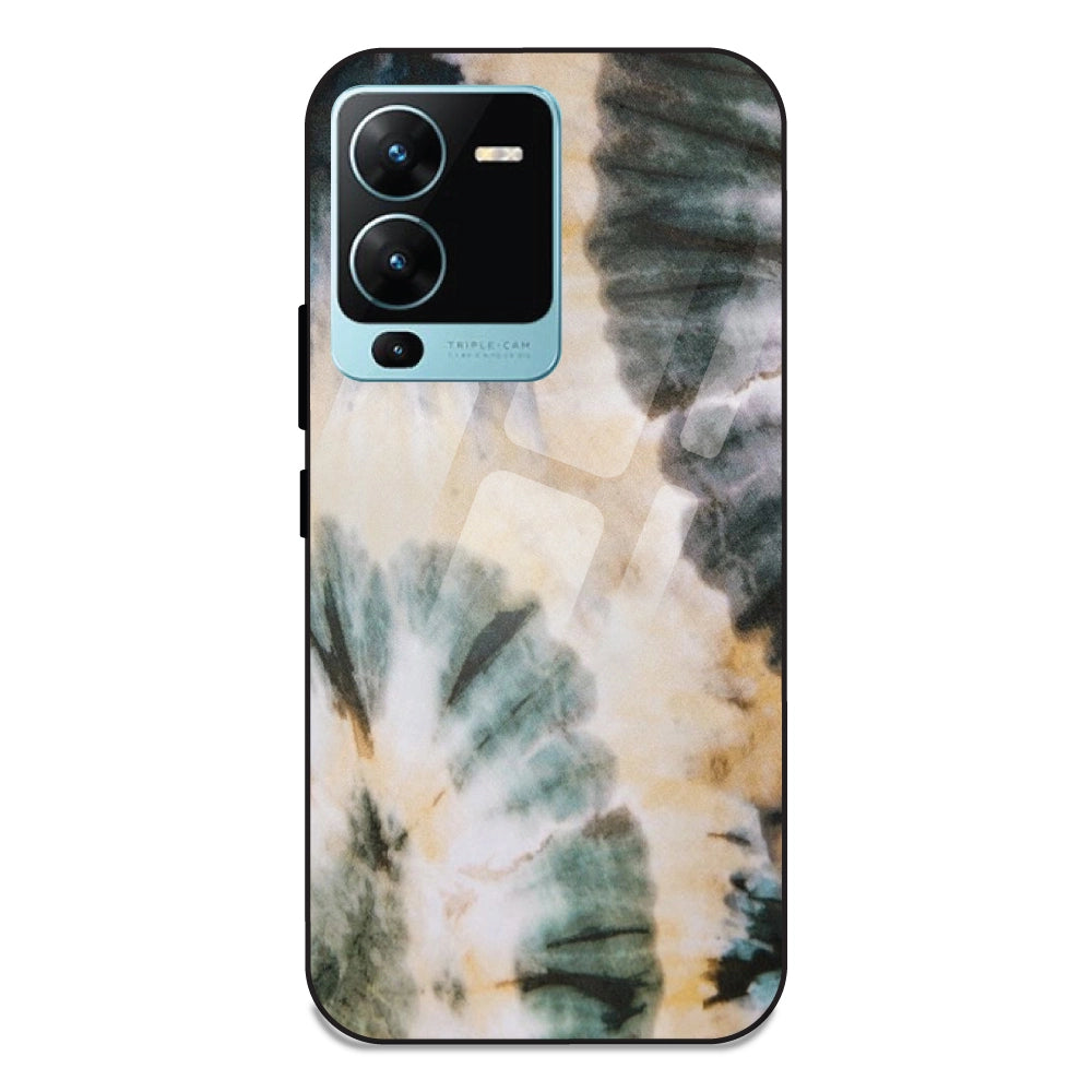 Black and Gold - Glass Case For Vivo V25 Pro